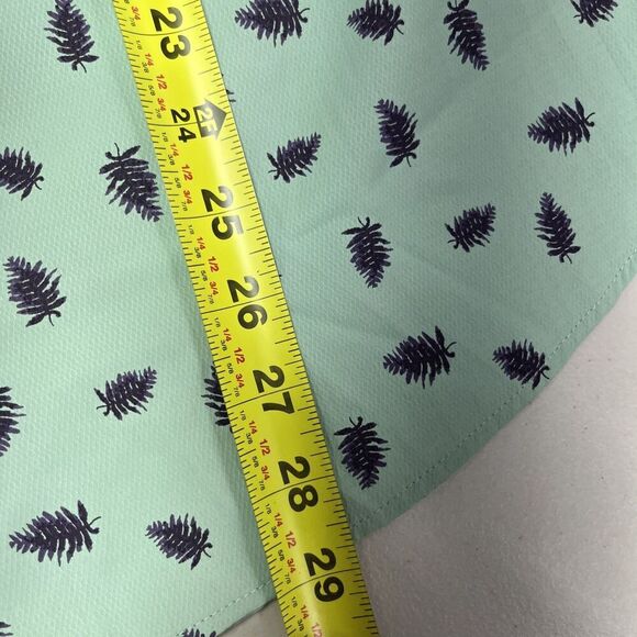 Eddie Bauer Adventurer 3.0 Green Leaf Print Blouse RollTab Button XL Outdoor New - Picture 14 of 15